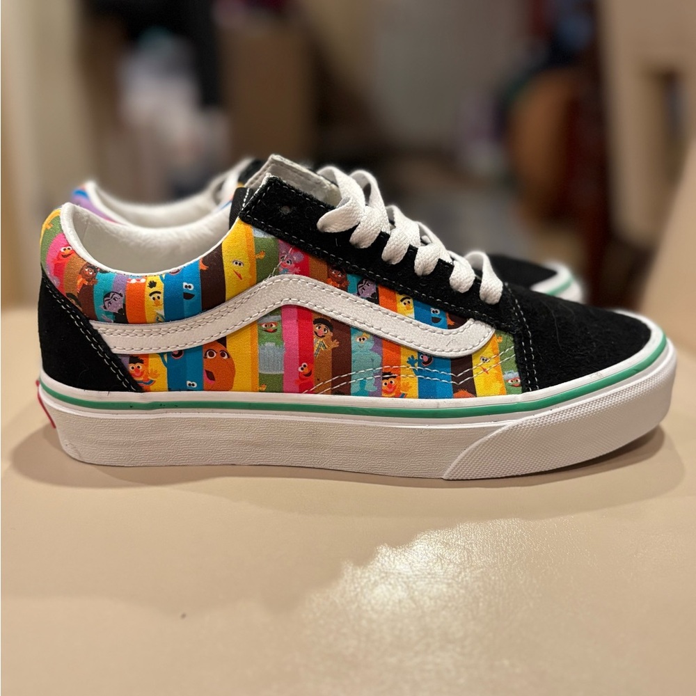 VANS x Sesame Street Old Skool Sneakers Rainbow Stripes Low Top Sneakers